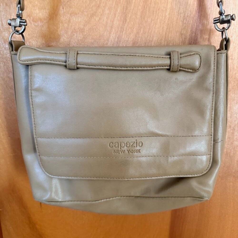 Capezio Vintage Tan Leather Crossbody Bag
